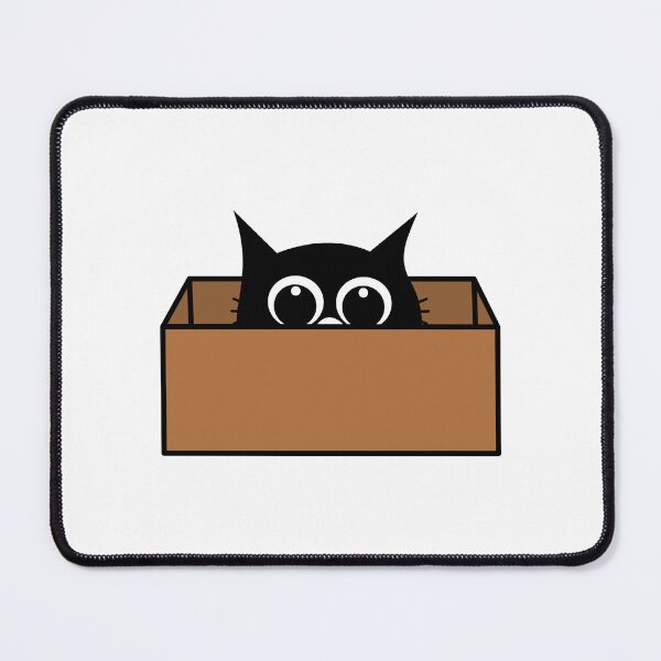 Item preview, Cute Black Cat Peeking From Cardboard Box designed and sold by B.A Design.