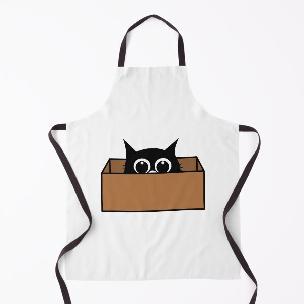 Item preview, Cute Black Cat Peeking From Cardboard Box designed and sold by B.A Design.