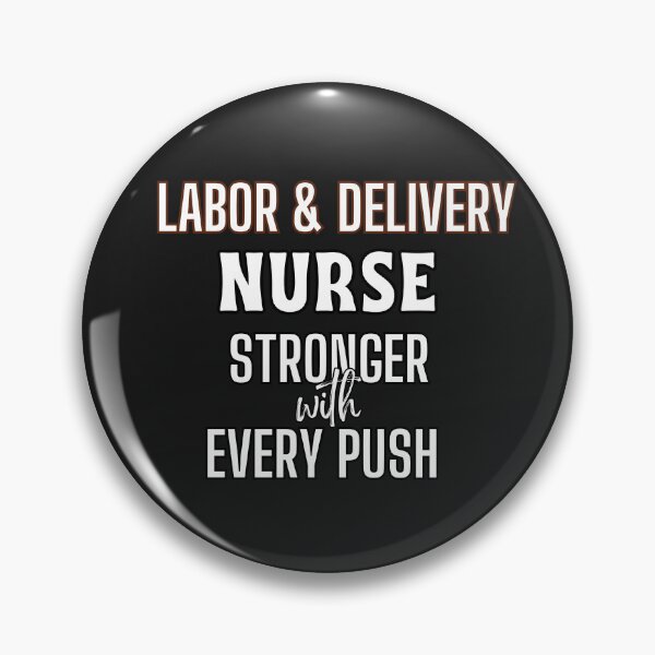 Item preview, Labor and Delivery Nurse Stronger with Every Push Shirt | L&D Nurse White Tee | Black Text Nurse Design designed and sold by medoutfits.