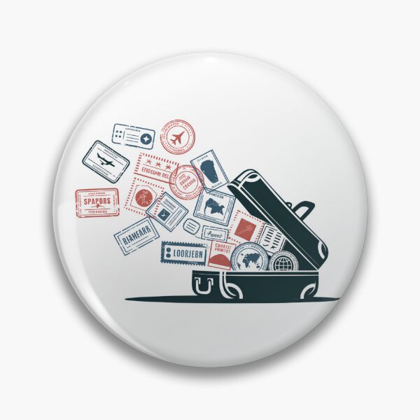 Item preview, Suitcase Travel Stamp Explosion – Passport Stamps Adventure Design designed and sold by ArcticFoxStudio.