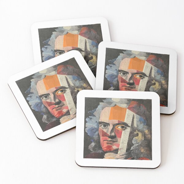 Item preview, Isaac Newton – Science Collage Portrait Art Print | Physics Gravity Mathematics Poster designed and sold by OzzFrequency.