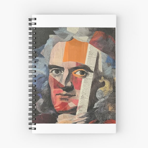 Item preview, Isaac Newton – Science Collage Portrait Art Print | Physics Gravity Mathematics Poster designed and sold by OzzFrequency.