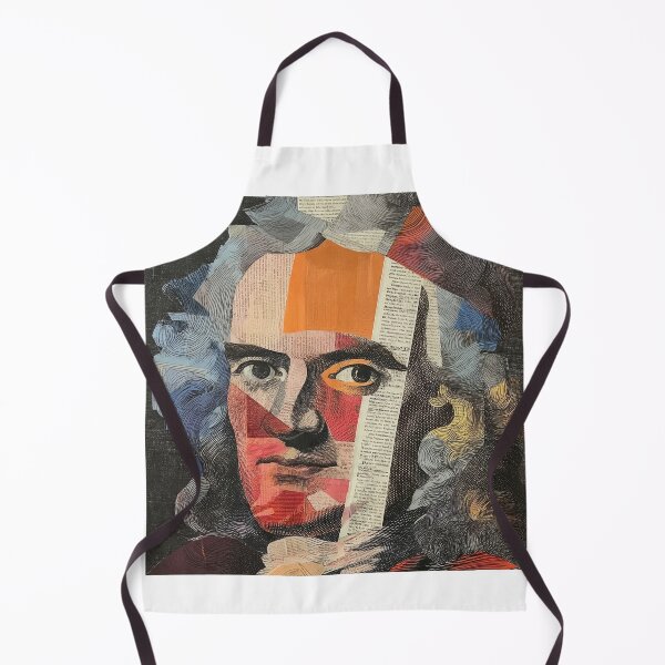 Item preview, Isaac Newton – Science Collage Portrait Art Print | Physics Gravity Mathematics Poster designed and sold by OzzFrequency.