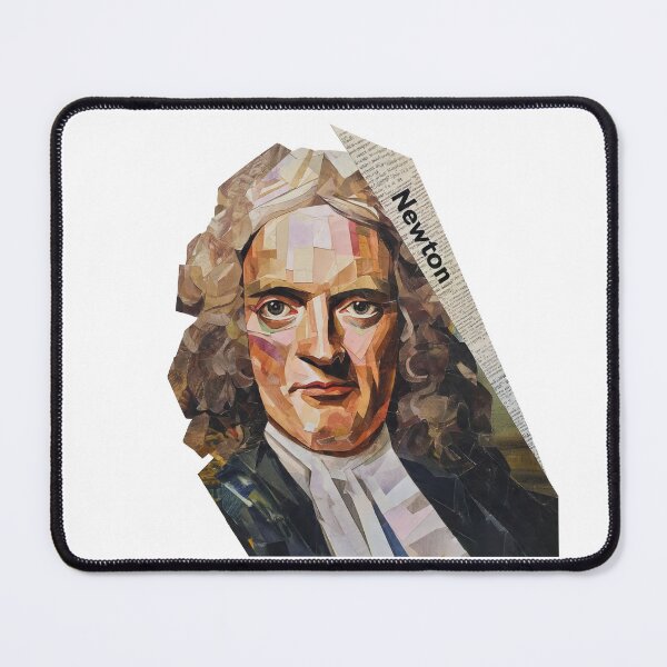 Item preview, Isaac Newton – Science Collage Portrait Art Print | Physics Gravity Mathematics Poster designed and sold by OzzFrequency.