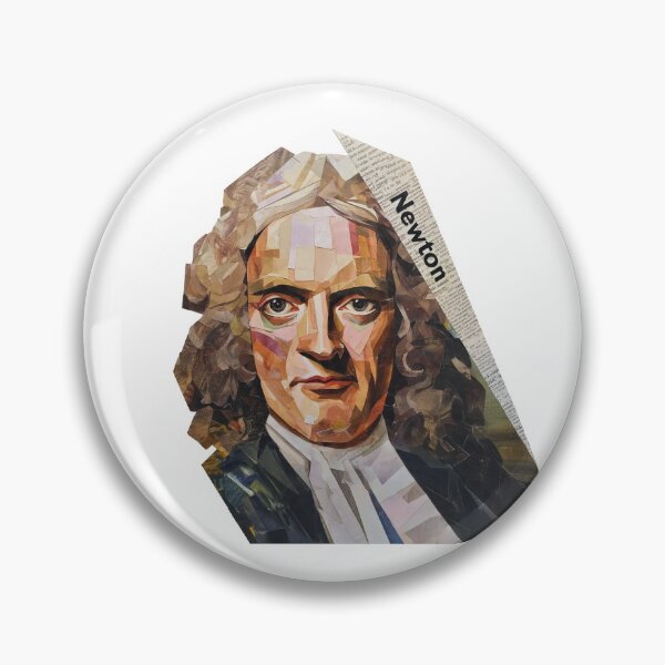 Item preview, Isaac Newton – Science Collage Portrait Art Print | Physics Gravity Mathematics Poster designed and sold by OzzFrequency.