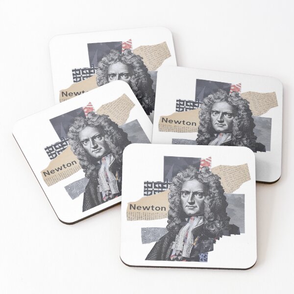 Item preview, Isaac Newton – Science Collage Portrait Art Print | Physics Gravity Mathematics Poster designed and sold by OzzFrequency.