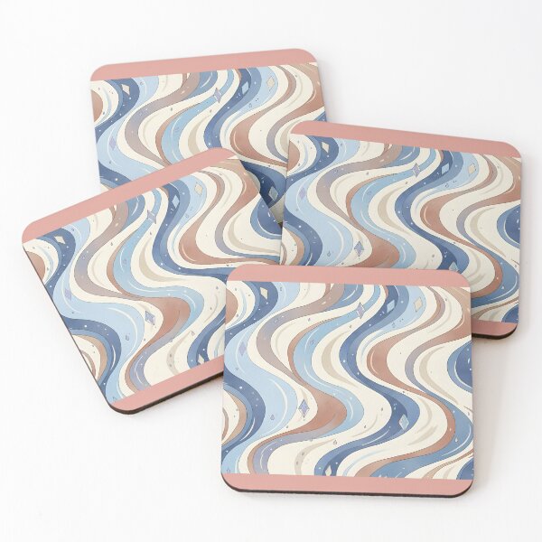 Item preview, Abstract Crystal Waves - Organic River & Gem Pattern designed and sold by Azurart2.