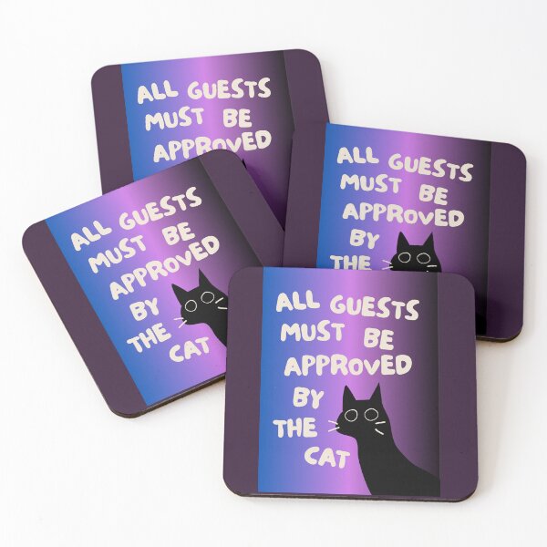 Item preview, ​All Guests Must Be Approved By The Cat - Funny Introvert Cat Art designed and sold by samahl_l.
