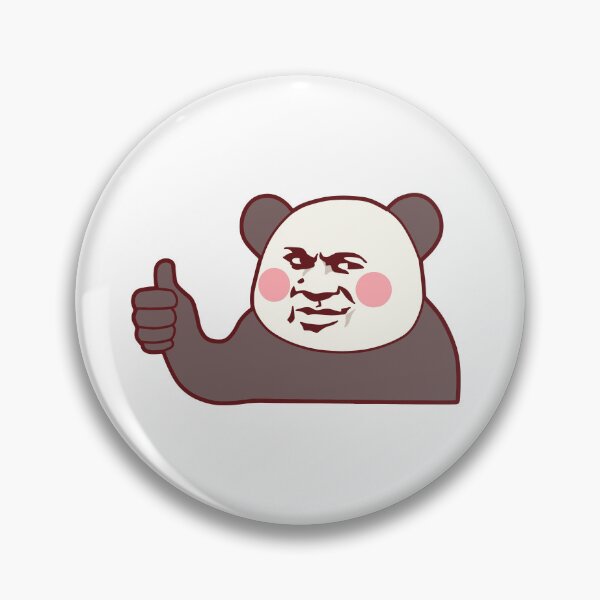 Item preview, Funny Panda Thumbs Up Ironic Meme Sticker designed and sold by B.A Design.