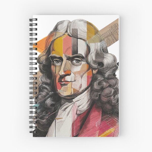 Item preview, Isaac Newton – Science Collage Portrait Art Print | Physics Gravity Mathematics Poster designed and sold by OzzFrequency.