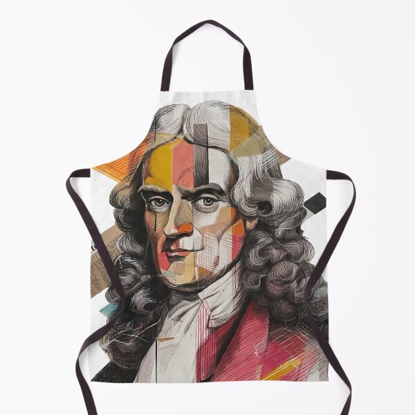 Item preview, Isaac Newton – Science Collage Portrait Art Print | Physics Gravity Mathematics Poster designed and sold by OzzFrequency.