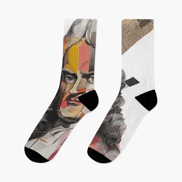 Item preview, Isaac Newton – Science Collage Portrait Art Print | Physics Gravity Mathematics Poster designed and sold by OzzFrequency.
