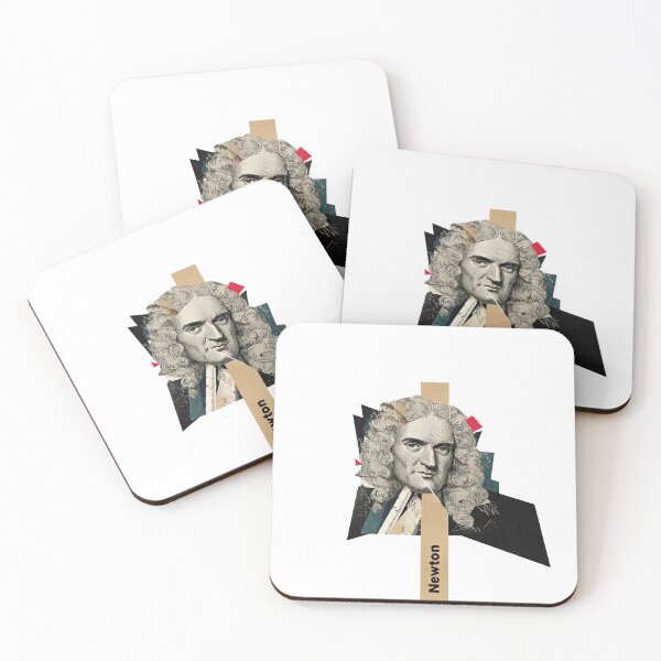 Item preview, Isaac Newton – Science Collage Portrait Art Print | Physics Gravity Mathematics Poster designed and sold by OzzFrequency.