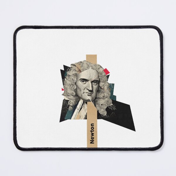 Item preview, Isaac Newton – Science Collage Portrait Art Print | Physics Gravity Mathematics Poster designed and sold by OzzFrequency.