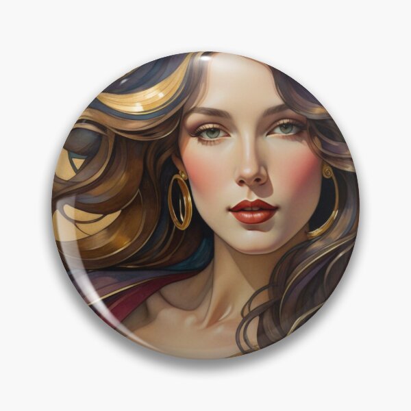 Item preview, Art Nouveau  Woman Portrait  designed and sold by Beyond The Canvas.