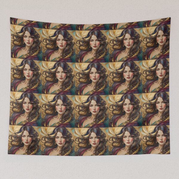 Item preview, Art Nouveau  Woman Portrait  designed and sold by Beyond The Canvas.