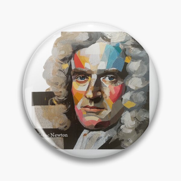 Item preview, Isaac Newton – Science Collage Portrait Art Print | Physics Gravity Mathematics Poster designed and sold by OzzFrequency.
