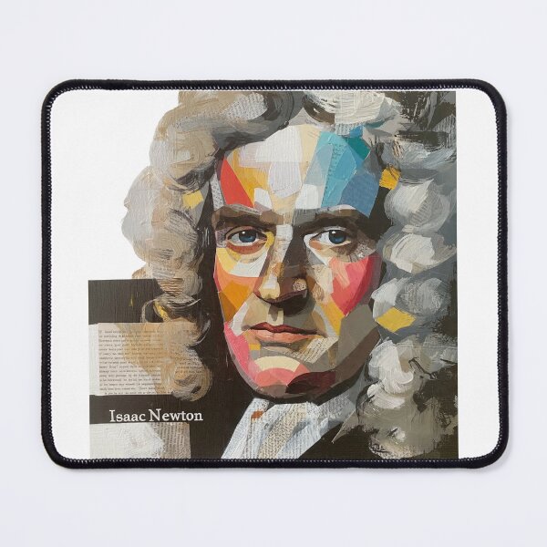 Item preview, Isaac Newton – Science Collage Portrait Art Print | Physics Gravity Mathematics Poster designed and sold by OzzFrequency.