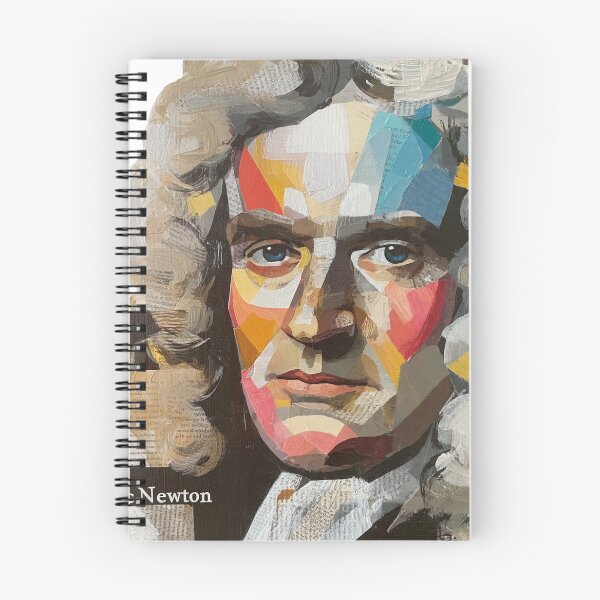 Item preview, Isaac Newton – Science Collage Portrait Art Print | Physics Gravity Mathematics Poster designed and sold by OzzFrequency.