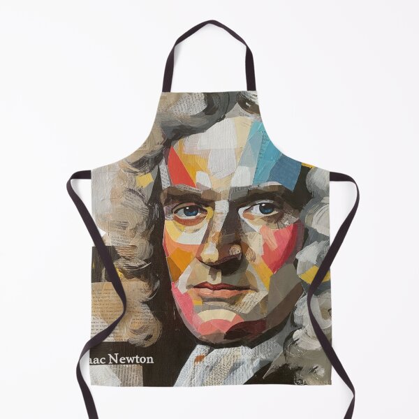 Item preview, Isaac Newton – Science Collage Portrait Art Print | Physics Gravity Mathematics Poster designed and sold by OzzFrequency.