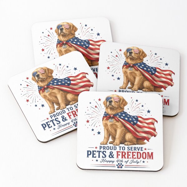 Item preview, Proud To Serve Pets & Freedom – Patriotic Dog 4th of July Design designed and sold by Bettybee00.