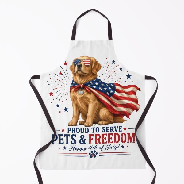 Item preview, Proud To Serve Pets & Freedom – Patriotic Dog 4th of July Design designed and sold by Bettybee00.