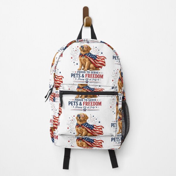 Item preview, Proud To Serve Pets & Freedom – Patriotic Dog 4th of July Design designed and sold by Bettybee00.