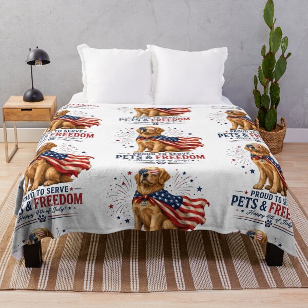 Item preview, Proud To Serve Pets & Freedom – Patriotic Dog 4th of July Design designed and sold by Bettybee00.