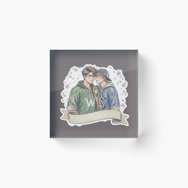 Item preview, Hockey Rivals Anime Sketch - Enemies to Lovers Romance designed and sold by Purpleclomb.
