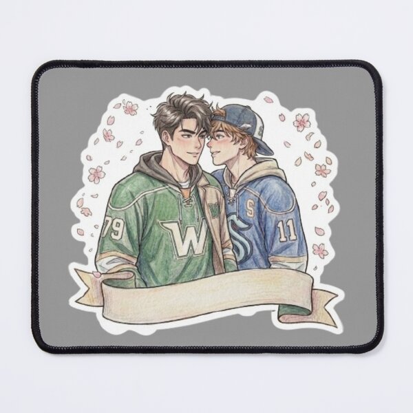 Item preview, Hockey Rivals Anime Sketch - Enemies to Lovers Romance designed and sold by Purpleclomb.