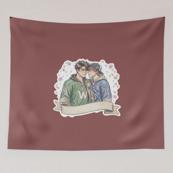 Item preview, Hockey Rivals Anime Sketch - Enemies to Lovers Romance designed and sold by Purpleclomb.