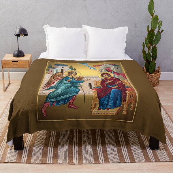Item preview, Annunciation, icon , also referred to as the Annunciation to the Blessed Virgin Mary, the Annunciation of Our Lady designed and sold by orthodox-icon.