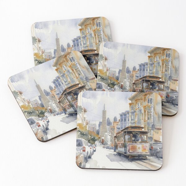 Item preview, SF Cable Car Watercolor designed and sold by caracatita75.