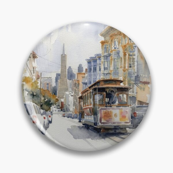Item preview, SF Cable Car Watercolor designed and sold by caracatita75.