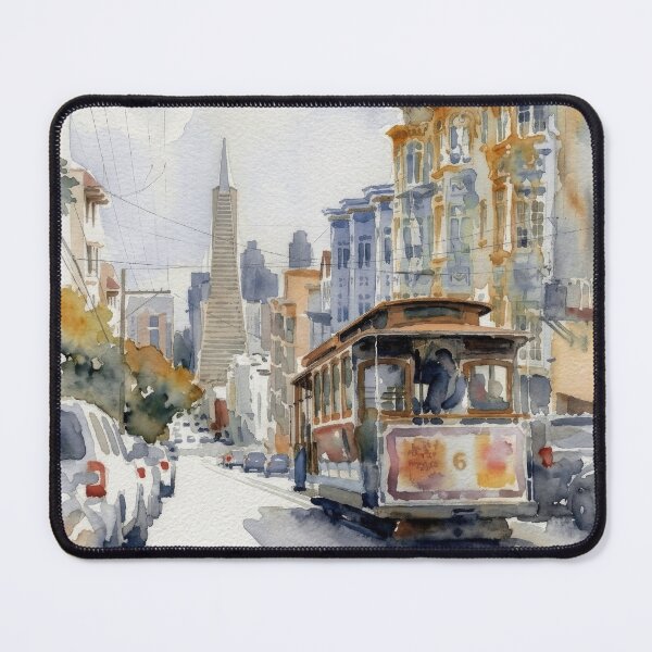 Item preview, SF Cable Car Watercolor designed and sold by caracatita75.