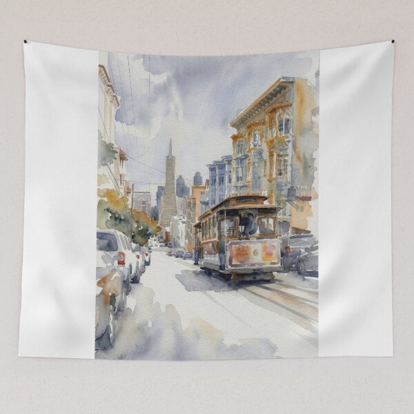 Item preview, SF Cable Car Watercolor designed and sold by caracatita75.