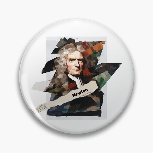 Item preview, Isaac Newton – Science Collage Portrait Art Print | Physics Gravity Mathematics Poster designed and sold by OzzFrequency.