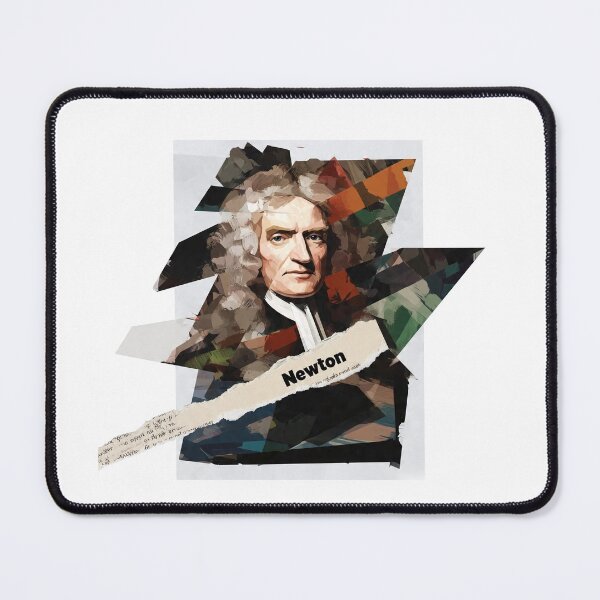 Item preview, Isaac Newton – Science Collage Portrait Art Print | Physics Gravity Mathematics Poster designed and sold by OzzFrequency.