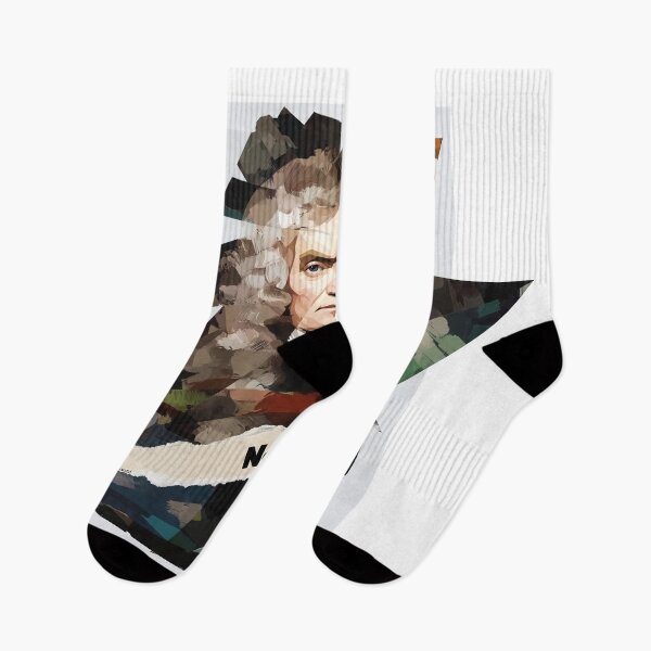Item preview, Isaac Newton – Science Collage Portrait Art Print | Physics Gravity Mathematics Poster designed and sold by OzzFrequency.