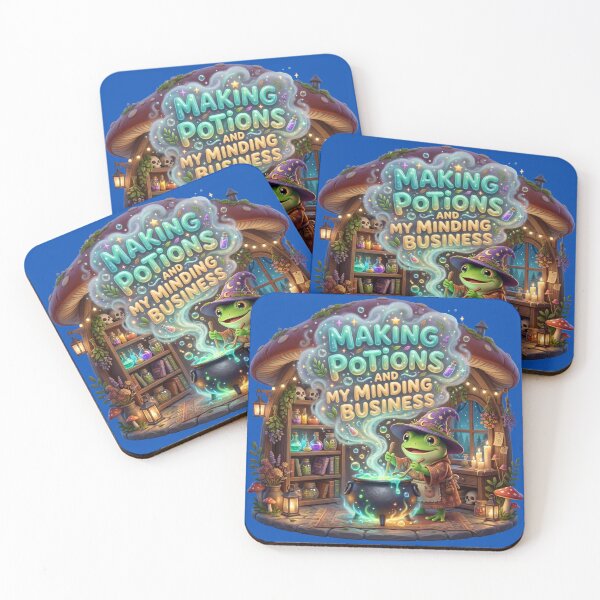 Item preview, Making Potions Minding My Business Frog Witch Art designed and sold by pradeepvisuals.