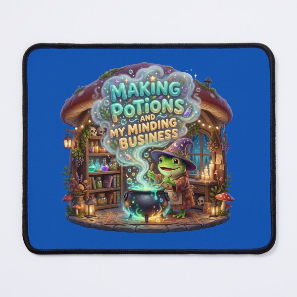 Item preview, Making Potions Minding My Business Frog Witch Art designed and sold by pradeepvisuals.