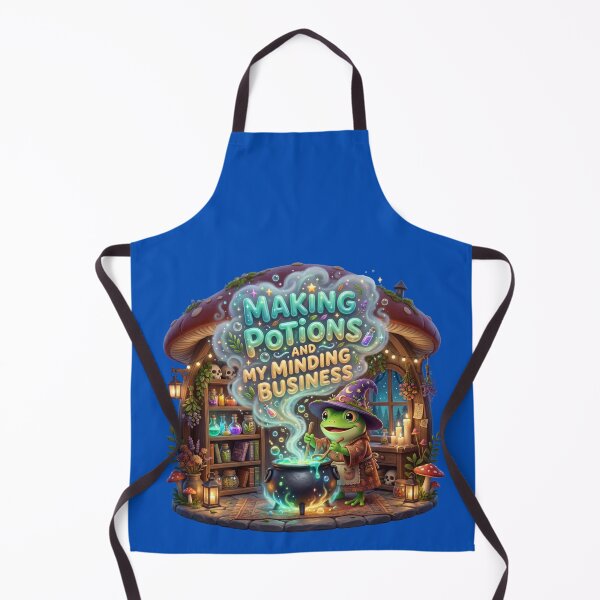 Item preview, Making Potions Minding My Business Frog Witch Art designed and sold by pradeepvisuals.