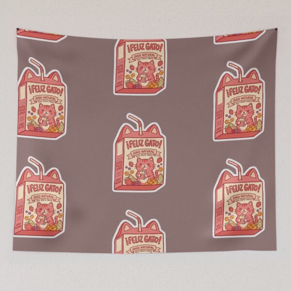 Item preview, Kawaii Strawberry Juice Cat - Aesthetic Japanese Drink designed and sold by Purpleclomb.