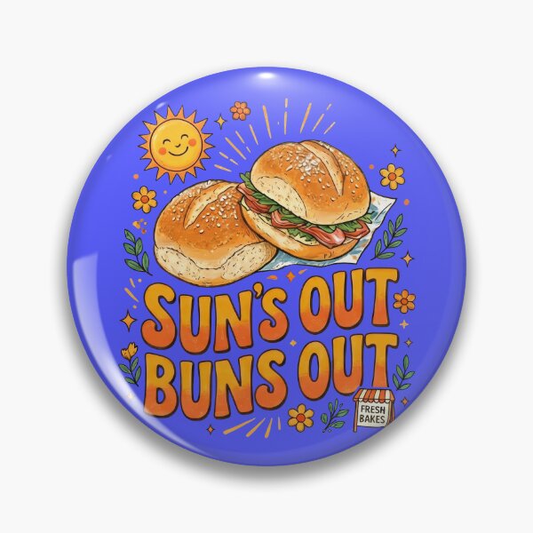 Item preview, Sun's Out Buns Out Cheerful Retro Summer Design designed and sold by Terry Bain.