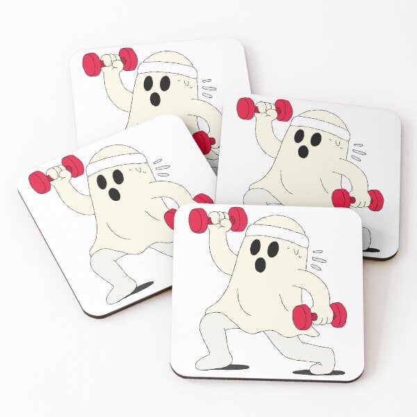 Item preview, Funny Gym Ghost Lifting Dumbbells designed and sold by B.A Design.