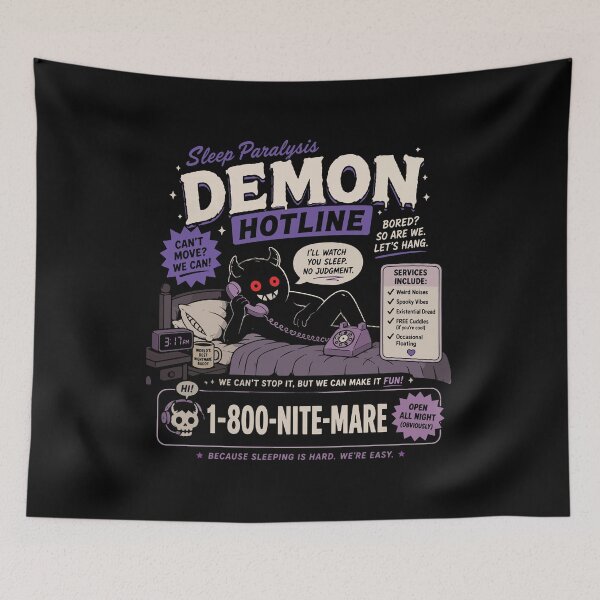 Item preview, Sleep Paralysis Demon Hotline designed and sold by GhoulishGraphX.