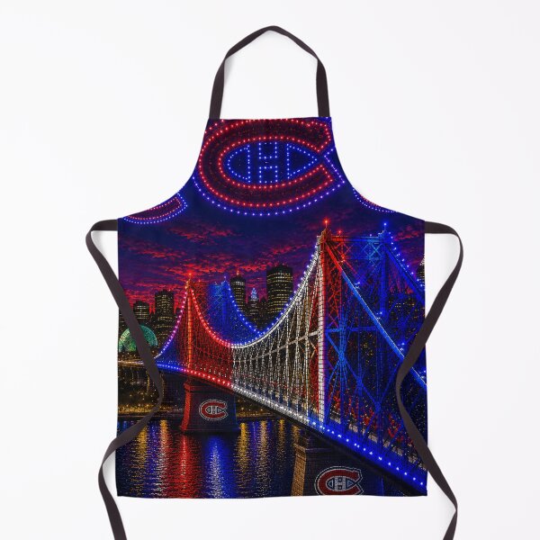 Item preview, Canadiens Bridge & Drone Lights – Montreal Night Mosaic designed and sold by JcAbstractArt.