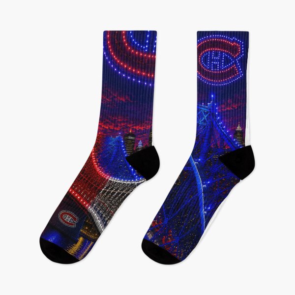 Item preview, Canadiens Bridge & Drone Lights – Montreal Night Mosaic designed and sold by JcAbstractArt.