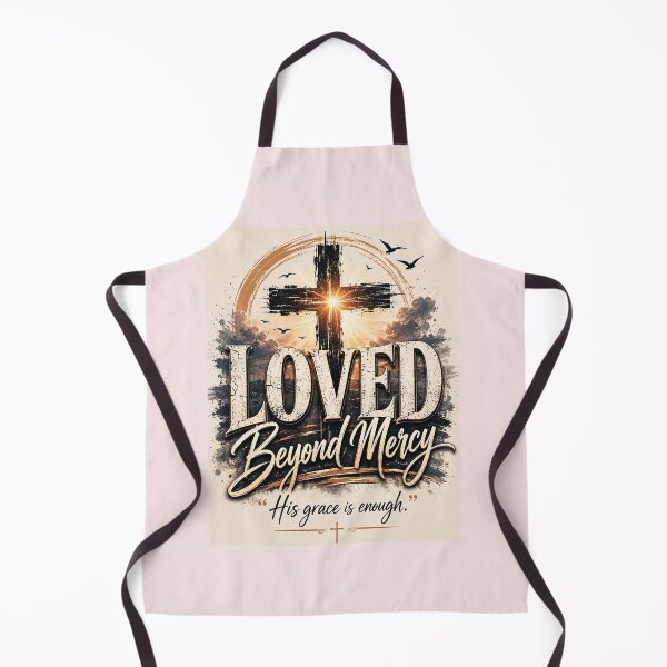 Item preview, Loved Beyond Mercy Christian | His Grace Is Enough Faith Graphic   designed and sold by NapoliApparel.