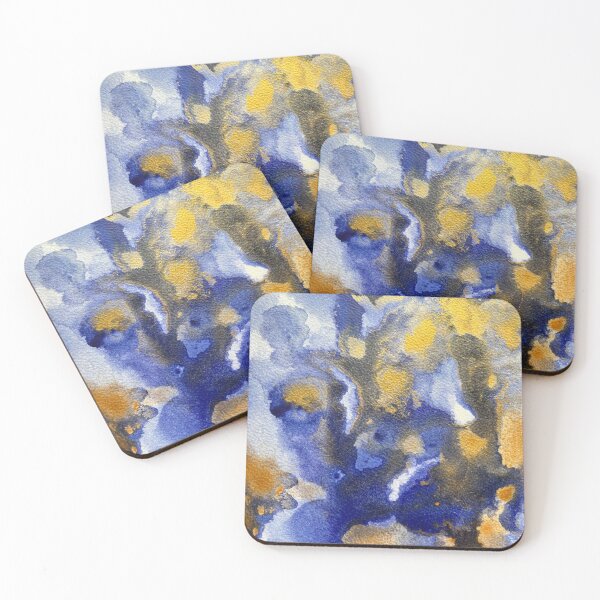 Item preview, Abstract blue and gold tones I designed and sold by Adriana Lopes.